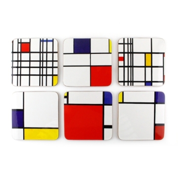 Poháralátét-szett - Piet Mondrian