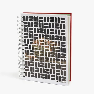 Cseresznyék fonott kosárban spirálfüzet - MúzeumShop logó, borító