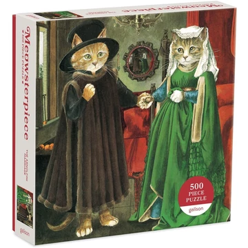 The Arnolfini Marriage Meowsterpiece of Western Art 500 Piece Puzzle