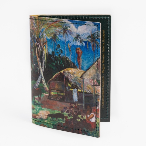 Gauguin - Fekete sertések bőr kártyatartó