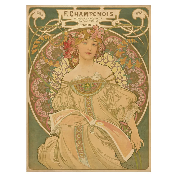 Alfons Mucha, F. Champenois képeslap