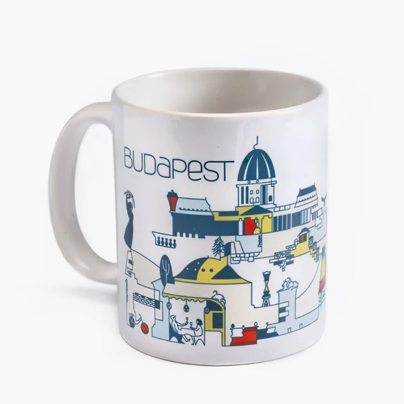 Budapest bögre-fehér