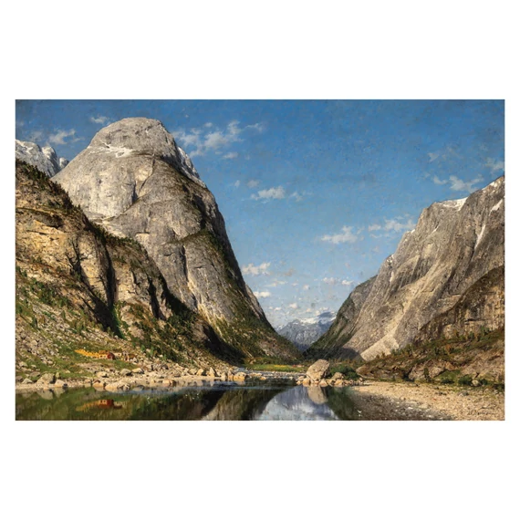 Adelsteen Normann, A Naeroyfjord Norvégiában képeslap