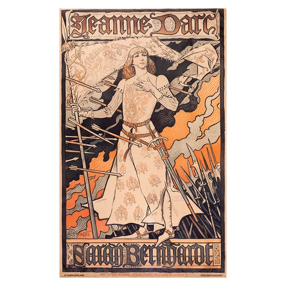 Eugéne Grasset, Jeanne d’Arc – Sarah Bernhardt képeslap
