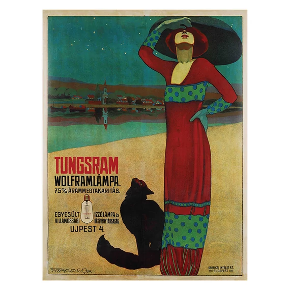 Faragó Géza, Tungsram wolframlámpa képeslap