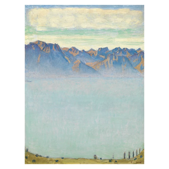 Ferdinand Hodler: A Szavojai-Alpok Chexbres felől szemüvegtörlő kendő