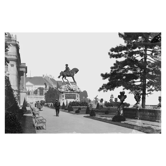 Savoyai Jenő herceg lovas szobra, 1906 képeslap