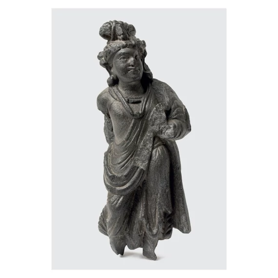 Férfialak a Buddha kíséretéből képeslap