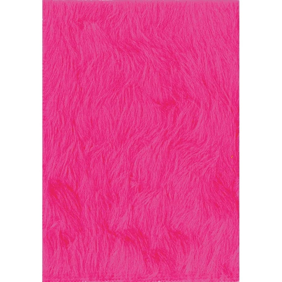 Neon pink plüssel bevont képeslap.