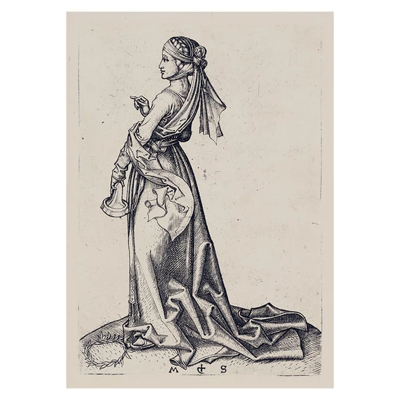 Martin Schongauer, Okos és balga szűzek - első balga szűz képeslap