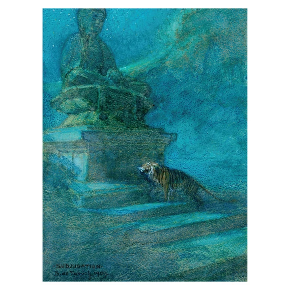 Gyöngyöshalászi Takách Béla, Tigris Buddhával képeslap