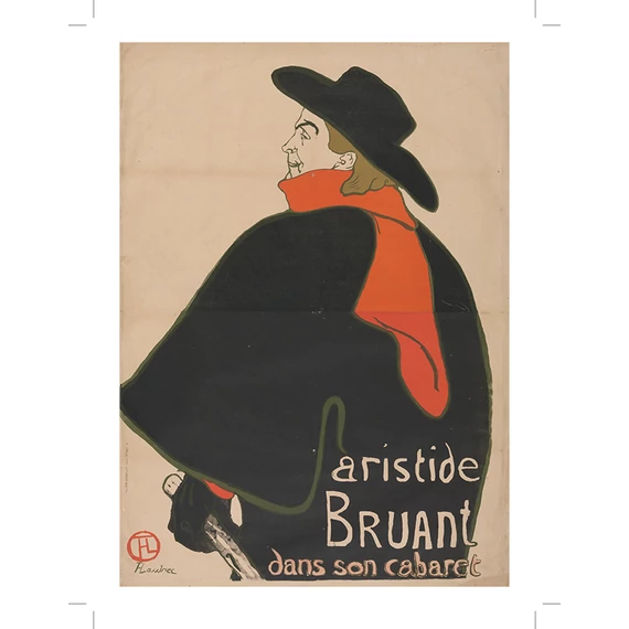 Henri de Toulouse-Lautrec: Aristide Bruant a kabaréjában képeslap