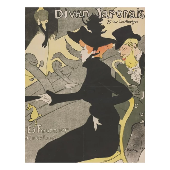 Henri de Toulouse-Lautrec: Divan Japonais képeslap