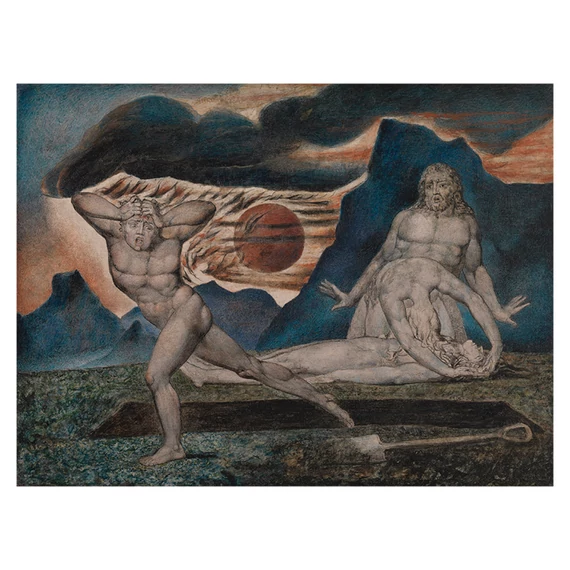 William Blake: Ádám és Éva megtalálja Ábel holttestét képeslap