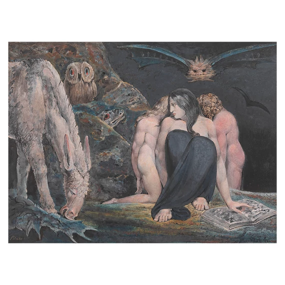 William Blake: Enitharmon öröm-éje (korábban Hekaté) képeslap