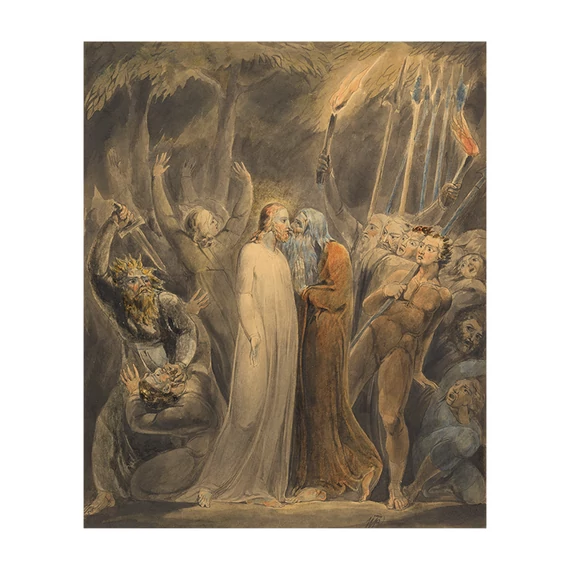 William Blake: Júdás elárulja őt képeslap