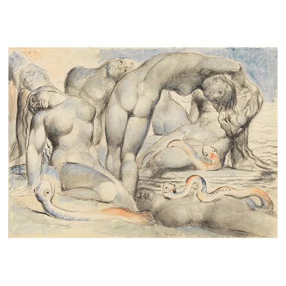 William Blake: A tolvajok büntetése képeslap